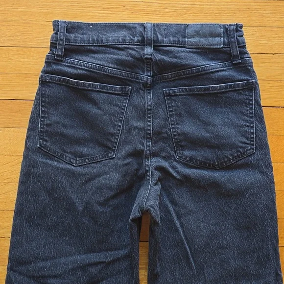 Madewell, The Perfect Vintage Wide-Leg Jean, Black, EUC, Women's 26 - Picture 11 of 16